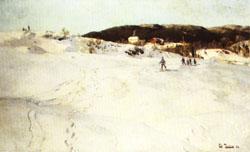Frits Thaulow A Winter Day in Norway oil painting image